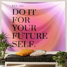 1pc Pink Letter Print Tapestry Cloth, Background Decor, Wall Decor, Polyester Hanging Tapestry For Living Room, Bedroom, Office, College Dorm, Home Decor, Party Decor, Rectangular Shape Kitchen Wall Hanging With Drape Effect (With Hook) - Tapestries, Wall Tapestry, Aesthetic Tapestry, Bohemian Tapestry, Mandala Tapestry, Cool Wall Hanging, Room Decor Tapestry, Hippie Tapestry, Boho Decor, Easy To Hang Art, Tapestry For Bedroom, Wall Deocr, Backdrop, Arch Backdrop, Flags For Bedroom - 彩色 - 查看 4