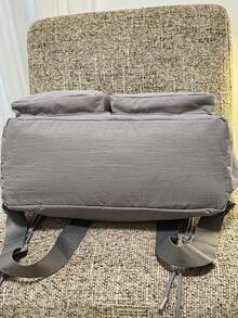 peach tree Unisex Reiserucksack, Dual-Use Handtasche & Umhängetasche, Laptoptasche, wasserdichtes Fach, großes Fassungsvermögen, Mehrfachtaschen, lässige Unifarbe, geeignet für Reisen, Urlaub, Schule, Geschäft, Geschenk zu Valentinstag, Weihnachten, Halloween - Grau - Übersicht 12