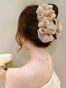 topshiny 1个闪亮星光蓬松发爪夹，适合女性日常佩戴、服装搭配和摄影。 - 淡紫色 - 查看 11