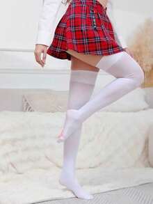 3D Cat Paw Over-The-Knee Socks, Cute Soft Toe Socks, Cat Paw Pads Socks, Suitable For Girls And Women Cosplay Outfits - 白色 - 查看 3