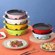 Multifunctional Electric Grill Plate, Portable Outdoor Barbecue Cooking Utensil - A - View 2