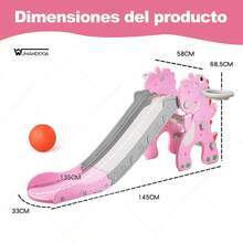Kids Freestanding Slides - Pink - View 5