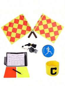 Set de tarjetas de árbitro de fútbol, tarjetas rojas y amarillas, silbato y brazalete de capitán, herramienta de entrenamiento de árbitros, adecuado para fútbol, voleibol, béisbol, aplicable a todos los niveles de partidos y entrenamientos, adecuado como regalo de Navidad - Multicolor - Ver 8