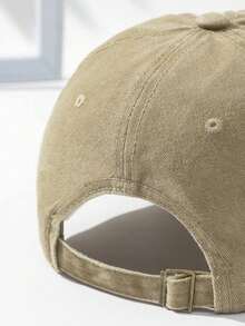 Men Solid Baseball Cap. - 黃色 - 查看 3