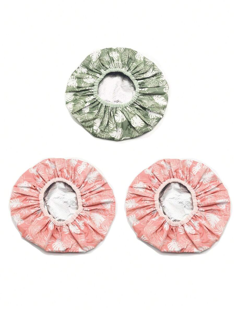 1/3pcs Set Latest Double-Layer Waterproof Aluminum Foil Self-Heating Hair Mask Cap, No Electricity Needed, Hair Treatment Cap, Shower Cap - A - View 1