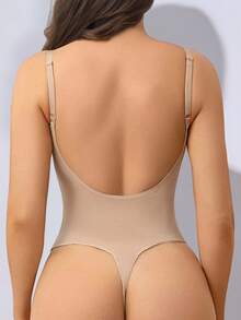 Tanga de mujer con control de abdomen y alta elasticidad - Albaricoque - Ver 6