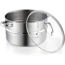 Canning Juice Steamer Extractor Fruit Vegetables For Making Jelly, Sauces, 11-Quart Stainless Steel Multipot With Glass Lid, Clamp, 2-Pcs Hose - View 6