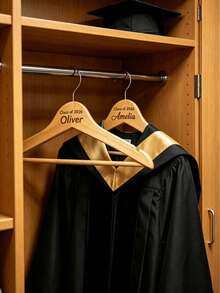 Gantungan Baju Wisuda Kustom dengan Ukiran, Gantungan Baju dengan Nama dan Kategori yang Dipersonalisasi, Desain Suvenir Wisuda yang Dipersonalisasi, Hadiah Unik untuk Lulusan SMA/Perguruan Tinggi, Kenang-kenangan untuk Pakaian Pria/Wanita - Warna kayu - View 5