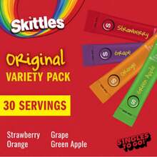 Skittles Gummies Original Gummy Candy 4.2 Oz + Skittles Zero Sugar Singles-To-Go Drink Mix 30 Count Variety Pack – Candy & Drink Combo, 2 Pack - Gummy Candy - View 8