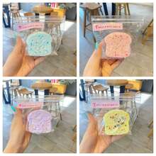 1个可捏扁的面包蛋糕造型软萌玩具，加厚柔软，减压挤压玩具 - 彩色 - 查看 2