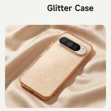 Tương thích với điện thoại Pixel 10A/10Pro/9Pro XL/8/8Pro/8A, ốp lưng bảo vệ bền chắc, kiểu dáng thời trang, trong suốt lấp lánh, chống rơi vỡ, phù hợp cho nữ và các bạn gái (Màu đen trong suốt) - Nhiều màu - Xem 63