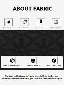 Luxury Quality *Multi-Functional Design! Women's Rhombus Waterproof Oxford Backpack, Suitable For Commuting/Travel/Daily Use! Detachable APS Adapts To Different Scenarios; Separate Compartments For Phone, Umbrella, Laptop And Cosmetics. Whether For Commuting, Campus Life, Weekend Trips Or Short Travels, It Can Be Your Reliable And Practical Companion, Covering All Your Travel Needs Throughout The Year. - Multicolor - View 5
