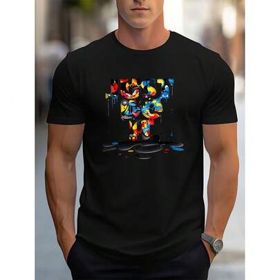 Men's Pure Cotton Short-Sleeved T-Shirt, Casual Daily Wear, Breathable Soft Fabric, Classic Round Neck, Regular Fit, Summer Essential, Perfect Holiday Gift For Him (Christmas, Birthday, Father's Day, Anniversary), Versatile Match With Jeans/Shorts/Sweatpants, Comfortable Everyday Tee,  Basic Style, Lightweight, Easy To Care For, Ideal For Outdoor Activities, Party, Dating, Work Casual, All Occasions, Must-Have Wardrobe Item, High-Quality Material, Durable Stitching, Fashionable Silhouette, Timeless Design, Popular  Men's Top, Best-Selling Seasonal Favorite, Practical And Stylish, Suitable For Young Adults & Adults, Gift Idea For Loved Ones, Cozy Functional Wear, Essential Summer Staple, Modern Sleek Look, Soft Touch, Skin-Friendly, Non-Irritating, Long-Lasting Color, Machine Washable, Value For Money,  Men's Apparel, Ideal For Gifting Occasions
