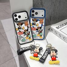 This Disney Mickey Mouse Pattern Lanyard Phone Case Features A Strong Magnetic Closure And Full Coverage Of Acrylic And TPU Material. It's Shockproof, Lightweight, And Suitable For IPhone17/16/11/13/15/15 Plus/15 Pro/15 Pro Max/12/14 Pro Max/11 Pro Max/12 Pro/12 Pro Max/13. It's A Popular Birthday Gift, Business Gift, Durable, Stain-Resistant, And Fingerprint-Resistant New Phone Case For Men And Women. It Also Includes A Mickey Mouse Phone Case And Mickey Mouse Doll Bracelet. Compatible With SamsungGalaxy S20, S21, S22, S23, And S24 Series. It's The Perfect Gift For Friends And Family. This Stylish Phone Case Is Fun, Lightweight, And Durable. IPhone17 Pro Max Phone Case, Minnie Phone Case. - Màu xanh lam - Xem 2