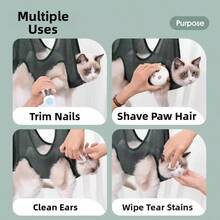 Pet Grooming Hammock For Dogs & Cats, Hanging Pet Nail Trimming Fixing Holder With Hooks, Anti-Scratch Restraint Bag For Nail Clipping & Medicine Feeding - View 3