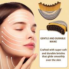 1/5/10pcs New Lymphatic Contour Face Brush, Lymphatic Drainage Massager For Face,Ergonomically Designed To Fit The Skin Precisely And Relieve Fatigue. - 無色 - 查看 3