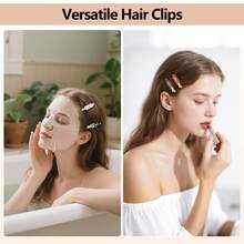 1/6/12pcs Non-Deforming Hair Clips, Non-Trace Makeup Clips, Seamless Alligator Clips, Suitable For Salon And Daily Use Hair Accessories Made Of Cellulose Acetate Fiber For Women And Girls - Multicolor - View 7