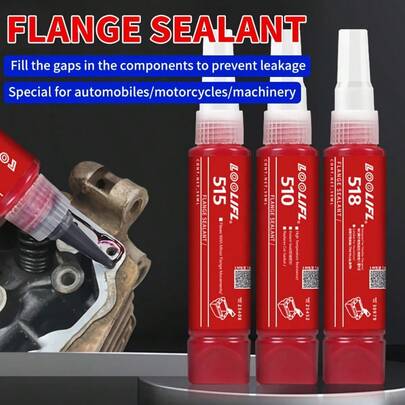 515, 510, 518 Flat Sealant Glue, Anaerobic Adhesive, Super Glue, Leak-Proof, Oil-Resistant, High & Low Temperature Resistant, Replacement For Gaskets & Sealing Tapes, Suitable For Metal/Plastic Pipe Threads, Bearing Fixation, Screws, Engine Sealing. For Automotive Repair, Industrial Equipment Maintenance, Home Appliances, Chemical Industry Pipe Connections