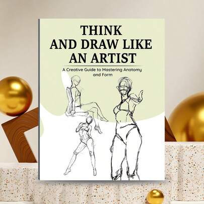 1 cuốn sổ vẽ phác thảo cơ thể người, dễ dàng cho người mới bắt đầu, hướng dẫn vẽ, sở thích thư giãn và giải trí hàng ngày, thích hợp làm quà tặng (Không bao gồm bút)