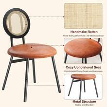 Dining Chairs - Brown Four-piece Set - View 7
