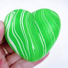 Marbled Swirl Heart Stress Relief Squishy Toy, Slow Rising Soft Squeeze Fidget Toy, Marble Pattern Heart Shape For Anxiety Relief, Desk Decor And Office Use - 1PC - View 4