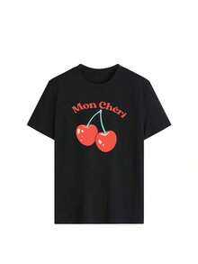 ¡Nueva camiseta Camiseta estampada de manga corta, cómoda y versátil. Puede usarse sola o como prenda interior. Con diseño de cuello redondo holgado, perfecta para la oficina, la escuela, salidas de fin de semana o viajes. Fácil de combinar en el día a día, ofrece una sensación fresca y ligera. Diseño unisex, ideal también para llevar en pareja. - Negro-2 - Ver 3