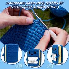 1pc Inspirational Work Gift For Colleagues | "Proud Of Your Work" Crochet Book | Positive Energy Souvenir For Retirement, Farewell And New Job. - Multicolor - View 6