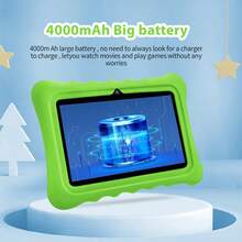 Children's Electronic Learning Toy / 4GB RAM + 64GB Storage / 7 Inch Children's Tablet / Quad-Core 1.3GHz Processor / Android 13 System, MTK8321 Chip / 1280x800 IPS High Definition Screen / 2MP + 5MP Dual Camera / 4000mAh Large Capacity Battery / Supports WiFi Parental Control And Educational Games / Made Of ABS Plastic + Silicone Material BDF Children's Educational Tablet (Includes: Packaging Box / Data Cable / User Manual / OTG Adapter / Card Reader) - 彩色 - 查看 10
