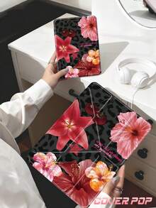 2026款豹纹、百合花和樱花图案平板电脑保护套，兼容iPad Air 8 (M4) 2026款（11英寸）/2026款（13英寸）、9.7/10.2/10.5/10.9/12.9英寸/iPad Pro 11/A16、第十代、Galaxy Tab S6 Lite 10.4英寸、Kindle Paperwhite第十二代（2024款）、Kindle（第十一代至2024款），柔软防震保护，智能睡眠/唤醒功能，Y型折叠支架，多角度观看，Y2K风格 - 彩色 - 查看 9