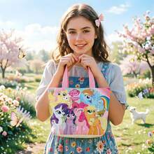 Hasbro Cartoon Cute Pony Theme Children's Handbag, Girls' Shoulder Tote Bag, Student Satchel, Birthday & Children's Day Gift - Multicolor - View 3