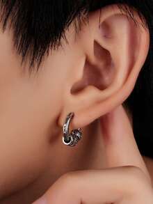 1pc Fashionable Unique Arabesque Pattern Men's Ear Cuff Earring, Multi-Layer Circular Design Men's Accessory, Suitable For Daily Wear, Gift For Friends On Holidays, Birthdays, Anniversaries - Multicolor - View 7