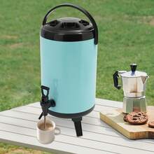 SanBouSi Insulated Beverage Container With Spout Cold And Hot Drink Dispenser For Parties - Blue - View 5