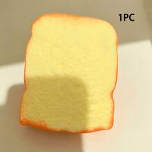 Squishy Realistic Bread Slice Squeeze Toy, Stress Relief Fidget Toy Suitable For Office - Multicolor - View 7
