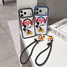 This Disney Mickey Mouse Pattern Lanyard Phone Case Features A Strong Magnetic Closure And Full Coverage Of Acrylic And TPU Material. It's Shockproof, Lightweight, And Suitable For IPhone17/16/11/13/15/15 Plus/15 Pro/15 Pro Max/12/14 Pro Max/11 Pro Max/12 Pro/12 Pro Max/13. It's A Popular Birthday Gift, Business Gift, Durable, Stain-Resistant, And Fingerprint-Resistant New Phone Case For Men And Women. It Also Includes A Mickey Mouse Phone Case And Mickey Mouse Doll Bracelet. Compatible With SamsungGalaxy S20, S21, S22, S23, And S24 Series. It's The Perfect Gift For Friends And Family. This Stylish Phone Case Is Fun, Lightweight, And Durable. IPhone17 Pro Max Phone Case, Minnie Phone Case. - Trong sáng - Xem 2
