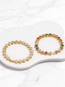 Fashionable Minimalist Stainless Steel Bracelet, Suitable For All Seasons - Yellow Gold - View 7
