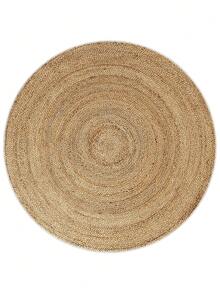 Modern Round Washable Non-Slip Area Rug – Thin Soft Living Room Carpet, Kitchen Rug & Runner, Decorative Rug - Brown - View 6