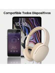 Audifonos Bluetooth Inalambrico Diadema P2961 Auriculare Bluetooth 5.4 Soporte TF-Card Para Todos Los Teléfonos PC Con Micrófono - Ver 2