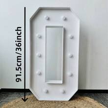1pc 3ft/91.5cm/36in LED Illuminated Digital Display Screen, 0-9 Numeric With Stand, Plug-In, LED Party Decor Light, Suitable For Birthday Party Anniversary Decoration - Multicolor - View 6