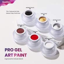 Beetles 18 Colors 15ml PRO Gel Polish Set – Urban Solitude Collection, Full Size Salon Nails Kit With Base Coat, Glossy & Matte Top Coats, 6 Painting Gel For Nails & Tools, UV Nail Lamp Cure Needed - 15Ml 18 Colors Urban Solitude - 查看 4