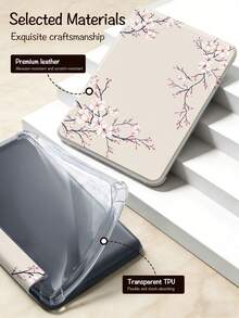 Ayotu 樱花图案平板电脑保护套，兼容 iPad Air 8 (M4) 2026 (11/13 英寸)、Air 11 英寸 M3 2025 / M2 2024、Air 第五代 2022、(A16) 11 英寸第十一代 2025，兼容三星 Galaxy Tab、Kindle Paperwhite 第十二代 2024，透明背壳，时尚图案保护套，具备自动休眠和唤醒功能，气囊保护，适合作为礼物和办公用品。 - 彩色 - 查看 10