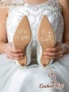 1/6/12 miếng dán giày cưới tùy chỉnh, chữ tùy chỉnh, nhãn dán "Tôi đồng ý", nhãn dán giày cưới cá nhân hóa, nhãn dán "Ông & Bà" tùy chỉnh, nhãn dán "Một thứ gì đó màu xanh", nhãn dán giày cưới, nhãn dán giày cô dâu, phụ kiện ngày cưới - Nhiều màu - Xem 3
