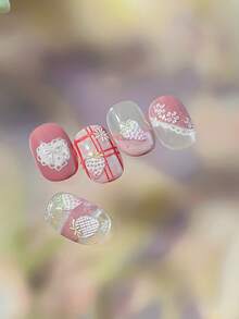 5D草莓主题美甲贴纸，3D花朵美甲贴花，春夏DIY美甲用品 - 彩色 - 查看 3