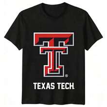 Summer Outfits For WomenNCAAs Texas Tech Red Raider Double T Logo Graphic T-Shirt. RedRaiders Tee NCAAs T-Shirt, CollegeBasketball Tee,Summer Outfits For Womensummer Outfits For Women,Summer Tops - 黑色 16 - 查看 7