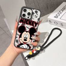 This Disney Mickey Mouse Pattern Lanyard Phone Case Features A Strong Magnetic Closure And Full Coverage Of Acrylic And TPU Material. It's Shockproof, Lightweight, And Suitable For IPhone17/16/11/13/15/15 Plus/15 Pro/15 Pro Max/12/14 Pro Max/11 Pro Max/12 Pro/12 Pro Max/13. It's A Popular Birthday Gift, Business Gift, Durable, Stain-Resistant, And Fingerprint-Resistant New Phone Case For Men And Women. It Also Includes A Mickey Mouse Phone Case And Mickey Mouse Doll Bracelet. Compatible With SamsungGalaxy S20, S21, S22, S23, And S24 Series. It's The Perfect Gift For Friends And Family. This Stylish Phone Case Is Fun, Lightweight, And Durable. IPhone17 Pro Max Phone Case, Minnie Phone Case. - Trong sáng - Xem 5
