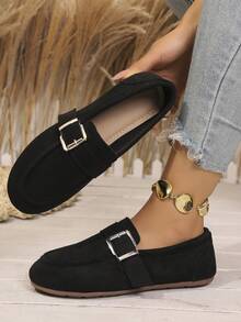 2026 New Women's Loafers, Slip-On Casual Shoes, Fashion Versatile Suitable For All Occasions, Global - Black - View 1