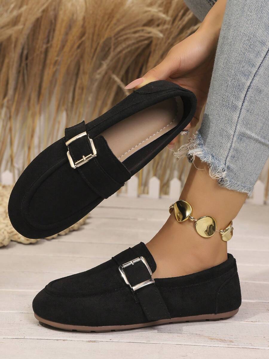 2026 New Women's Loafers, Slip-On Casual Shoes, Fashion Versatile Suitable For All Occasions, Global - Black - View 1