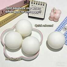 New TPR Solid Mochi Squishy Ball, Soft Rubber Snowball Squeeze Stress Relief Slow Rebound Toy, Ideal For Interaction, Friendship, Family, Hot Selling, Explosion Model, Gift For Boyfriend/Girlfriend, Birthday, Party, Perfect Gift - Multicolor - View 3