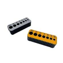Herramienta de guía de perforación de plástico compacta y reutilizable para perforación métrica precisa en trabajos de madera - multicolor - Ver 5