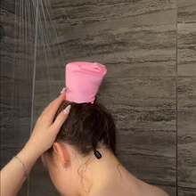 Cubierta de cabello impermeable adecuada para cabello largo, gorro de ducha con corona, protector de cola de caballo, secado rápido, ideal para piscina, viaje, ducha, gimnasio, playa - azul - Ver 6