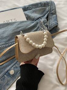 This Brand New 1pc Pearl Handbag Is Casual, Minimalist And Fashionable, Featuring A Flip-Top Design And Non-Adjustable Shoulder Strap, Very Suitable For Daily Outings, Shopping And Travel. The Compact And Portable Size Can Easily Accommodate Daily Essentials. This Versatile Item Is Popular Among Fashion Enthusiasts, Suitable For Various Styles And Occasions. It Also Makes An Excellent Gift For Friends. - Multicolor - View 13